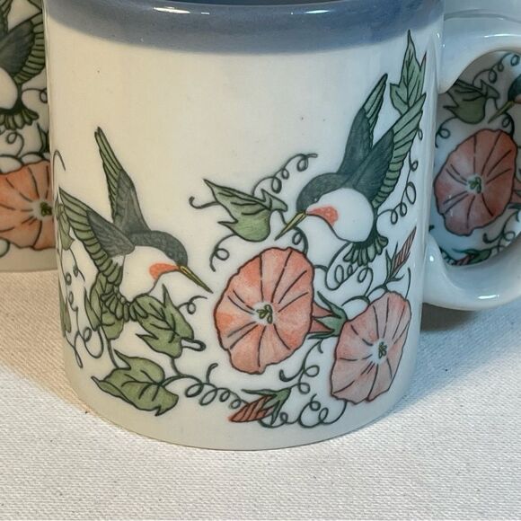 Otagiri Japan set of 4 hummingbird mugs - Picture 9 of 9